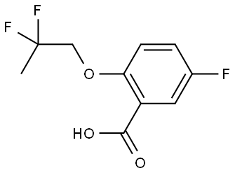 2-(2,2-二氟丙氧基)-5-氟苯甲酸 结构式