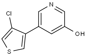 5-(4-Chloro-3-thienyl)-3-pyridinol 结构式