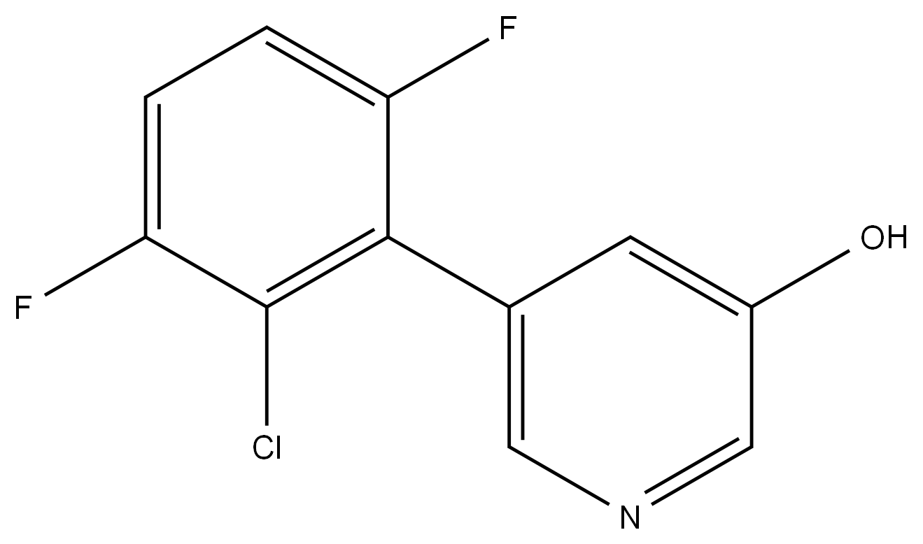 5-(2-Chloro-3,6-difluorophenyl)-3-pyridinol 结构式