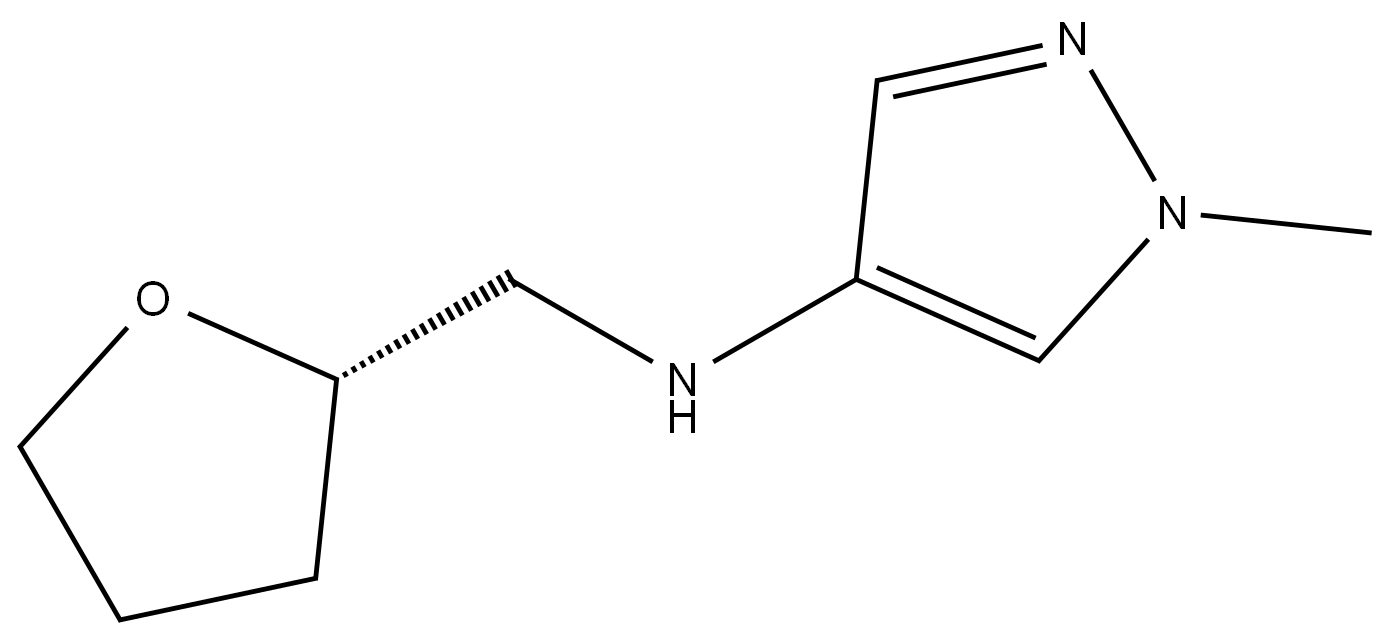 (S)-1-methyl-N-((tetrahydrofuran-2-yl)methyl)-1H-pyrazol-4-amine 结构式