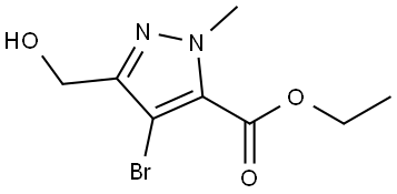 ethyl 4-bromo-3-(hydroxymethyl)-1-methyl-1H-pyrazole-5-carboxylate 结构式