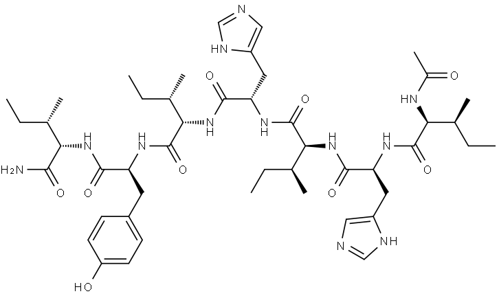 Ac-IHIHIYI-NH2 结构式