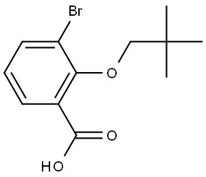 3-Bromo-2-(2,2-dimethylpropoxy)benzoic acid 结构式