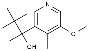 α-(1,1-Dimethylethyl)-5-methoxy-α,4-dimethyl-3-pyridinemethanol 结构式