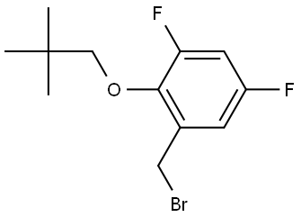 1-(Bromomethyl)-2-(2,2-dimethylpropoxy)-3,5-difluorobenzene 结构式