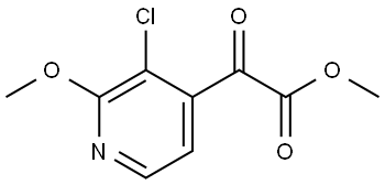 Methyl 3-chloro-2-methoxy-α-oxo-4-pyridineacetate 结构式