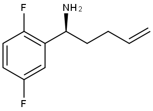 (S)-1-(2,5-二氟苯基)戊-4-烯-1-胺 结构式