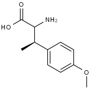 (3R)-2-amino-3-(4-methoxyphenyl)butanoic acid 结构式