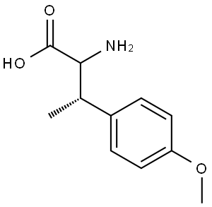 (3S)-2-amino-3-(4-methoxyphenyl)butanoic acid 结构式