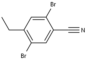 2,5-Dibromo-4-ethylbenzonitrile 结构式