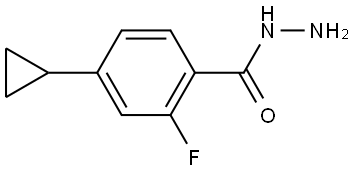 4-Cyclopropyl-2-fluorobenzoic acid hydrazide 结构式