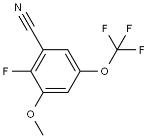 2-Fluoro-3-methoxy-5-(trifluoromethoxy)benzonitrile 结构式