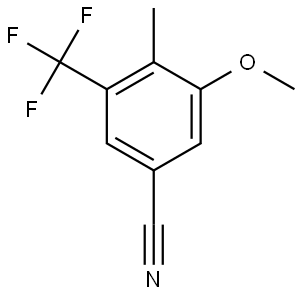 3-Methoxy-4-methyl-5-(trifluoromethyl)benzonitrile 结构式