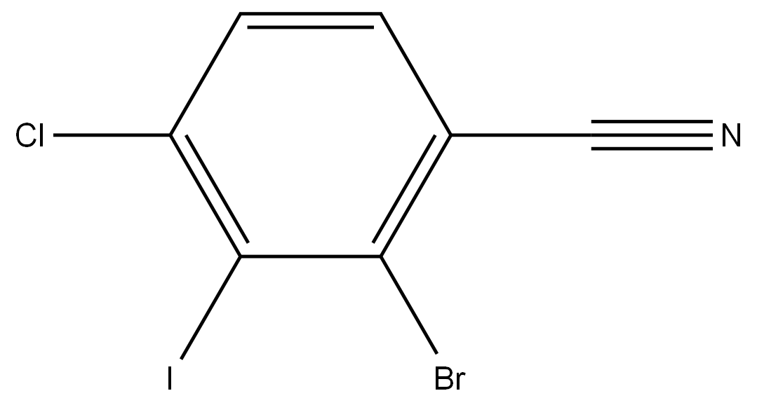2-Bromo-4-chloro-3-iodobenzonitrile 结构式