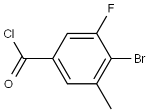 4-Bromo-3-fluoro-5-methylbenzoyl chloride 结构式