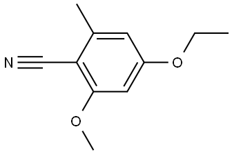 4-Ethoxy-2-methoxy-6-methylbenzonitrile 结构式