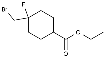 ethyl 4-(bromomethyl)-4-fluoro-cyclohexanecarboxylate 结构式