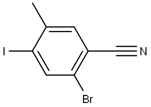 2-Bromo-4-iodo-5-methylbenzonitrile 结构式