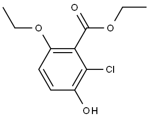 Ethyl 2-chloro-6-ethoxy-3-hydroxybenzoate 结构式