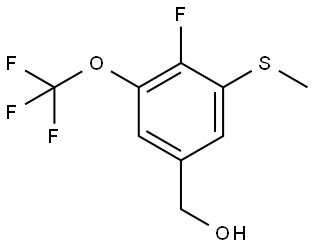 4-Fluoro-3-(methylthio)-5-(trifluoromethoxy)benzenemethanol 结构式