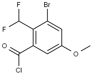 3-Bromo-2-(difluoromethyl)-5-methoxybenzoyl chloride 结构式
