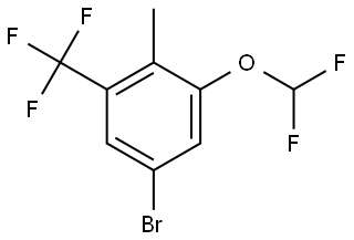 5-Bromo-1-(difluoromethoxy)-2-methyl-3-(trifluoromethyl)benzene 结构式