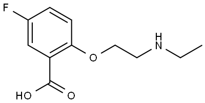 2-(2-(乙基氨基)乙氧基)-5-氟苯甲酸 结构式