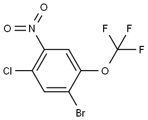 1-bromo-5-chloro-4-nitro-2-(trifluoromethoxy)benzene 结构式