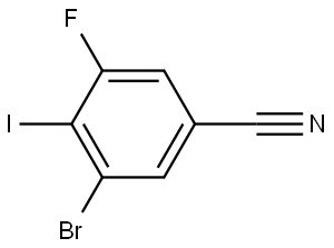 3-Bromo-5-fluoro-4-iodobenzonitrile 结构式