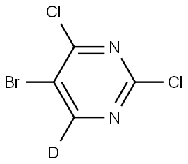 5-bromo-2,4-dichloropyrimidine-6-d 结构式