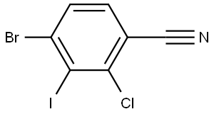 4-Bromo-2-chloro-3-iodobenzonitrile 结构式