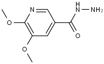5,6-Dimethoxy-3-pyridinecarboxylic acid hydrazide 结构式