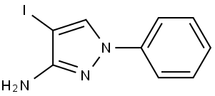 4-iodo-1-phenyl-1H-pyrazol-3-amine 结构式
