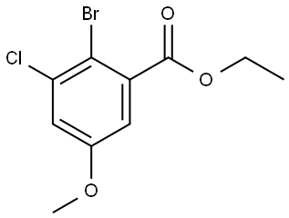 Ethyl 2-bromo-3-chloro-5-methoxybenzoate 结构式