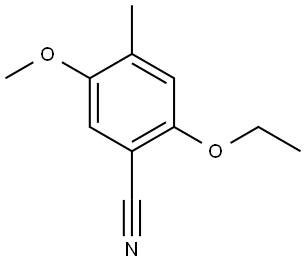 2-Ethoxy-5-methoxy-4-methylbenzonitrile 结构式