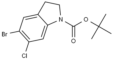 tert-butyl 5-bromo-6-chloroindoline-1-carboxylate 结构式