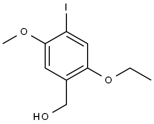 (2-ethoxy-4-iodo-5-methoxyphenyl)methanol 结构式