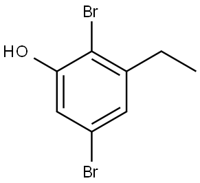 2,5-Dibromo-3-ethylphenol 结构式