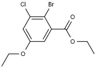 Ethyl 2-bromo-3-chloro-5-ethoxybenzoate 结构式