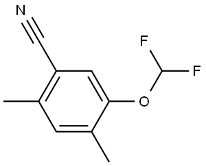 5-(Difluoromethoxy)-2,4-dimethylbenzonitrile 结构式