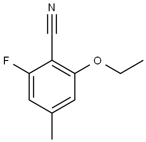 2-Ethoxy-6-fluoro-4-methylbenzonitrile 结构式