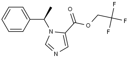 2,2,2-三氟乙基 3-[(1R-1-苯乙基]咪唑-4-羧酸酯 结构式