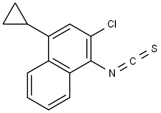 2-氯-4-环丙基-1-异硫氰基萘 结构式