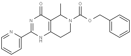 benzyl 4-hydroxy-5-methyl-2-(2-pyridyl)-7,8-dihydro-5H-pyrido[4,3-d]pyrimidine-6-carboxylate 结构式