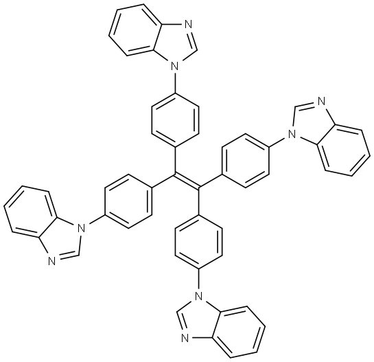 1,1,2,2-四(4-(1H-苯并[D]咪唑-1-基)苯基)乙烯 结构式