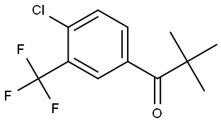 1-[4-Chloro-3-(trifluoromethyl)phenyl]-2,2-dimethyl-1-propanone 结构式