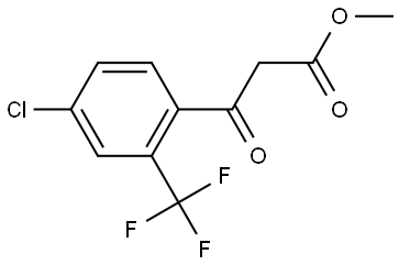Methyl 4-chloro-β-oxo-2-(trifluoromethyl)benzenepropanoate 结构式