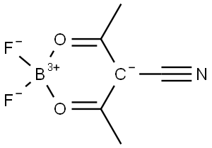 Boron, [2-(acetyl-κO)-3-(oxo-κO)butanenitrilato]difluoro-, (T-4)- 结构式