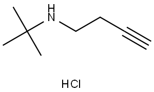 N-(叔丁基)丁-3-炔-1-胺盐酸盐 结构式