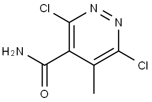 3,6-二氯-5-甲基哒嗪-4-甲酰胺 结构式
